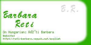 barbara reti business card